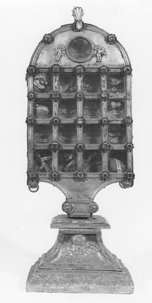 reliquiario - a tabella - ambito laziale (metà sec. XVIII)