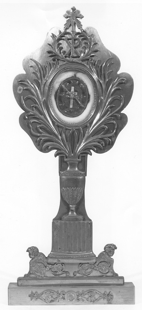 reliquiario - a ostensorio - ambito laziale (inizio sec. XIX)