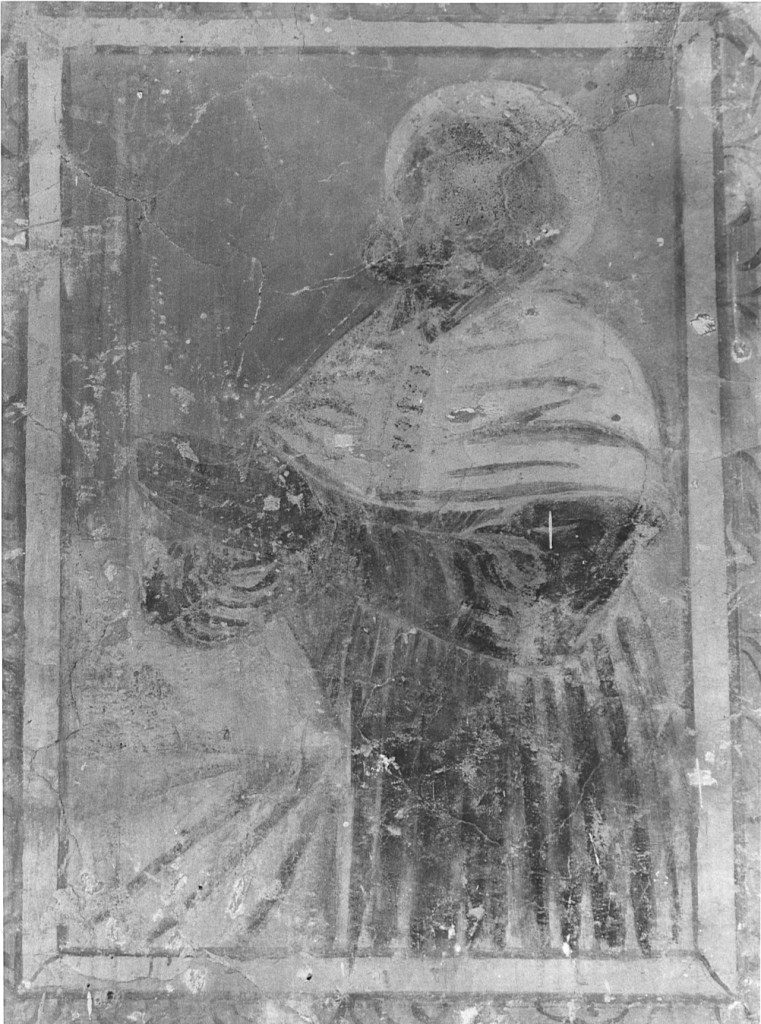 San Bernardino (decorazione pittorica, frammento) - ambito laziale (fine/inizio secc. XVII/ XVIII)