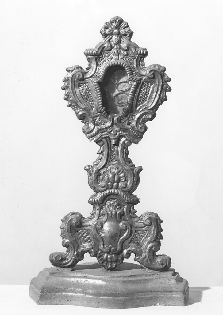 reliquiario - a ostensorio, coppia - ambito laziale (seconda metà sec. XVII)