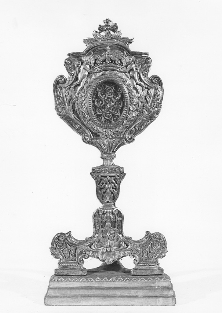 reliquiario - a ostensorio - ambito laziale (sec. XVIII)