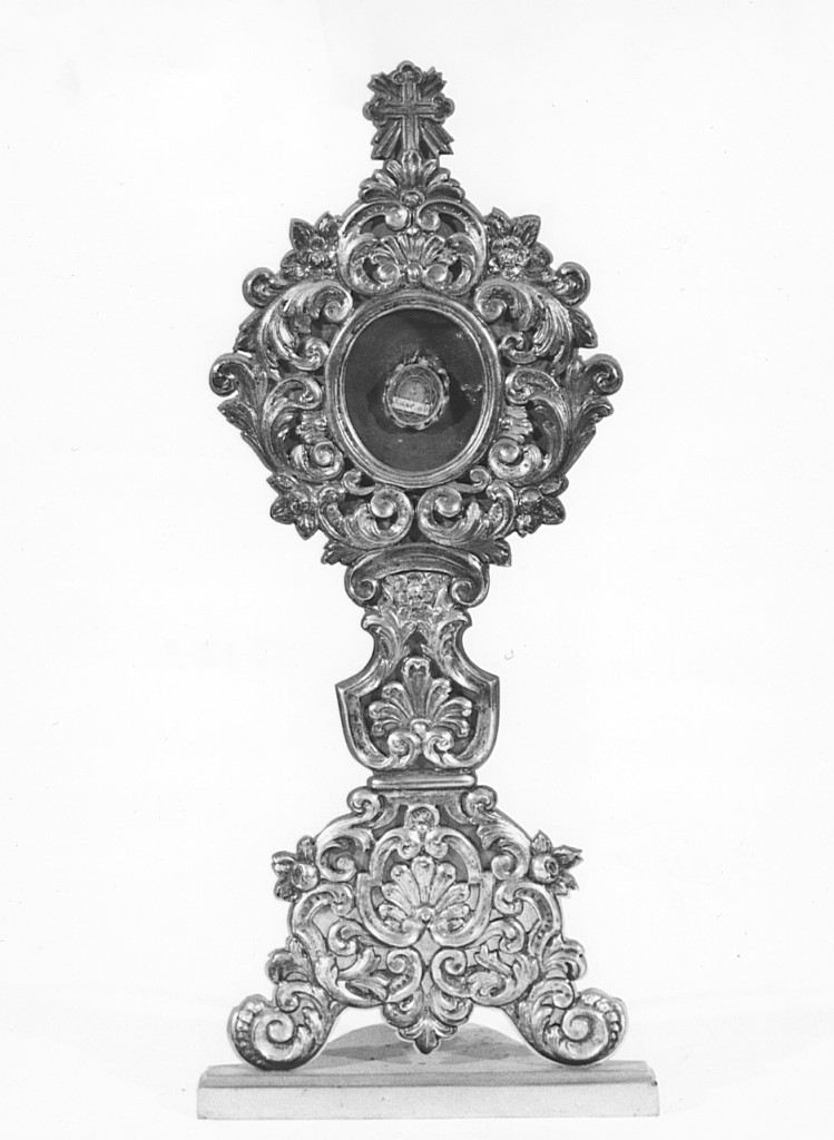 reliquiario - a ostensorio - ambito laziale (prima metà sec. XVIII)