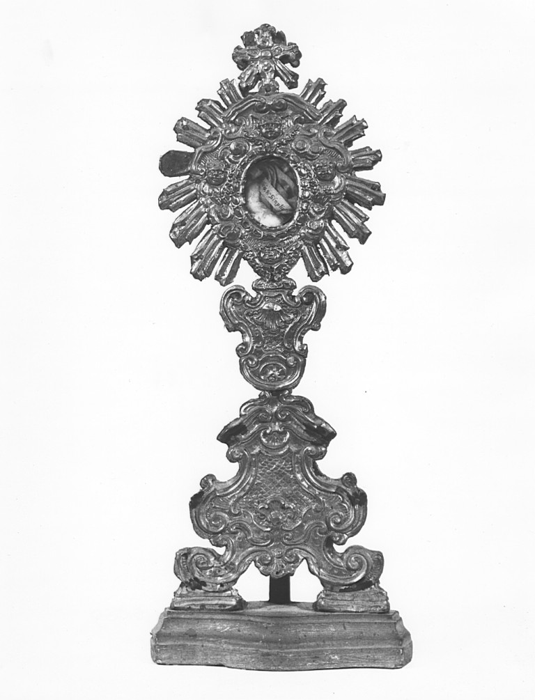 reliquiario - a ostensorio, paio - ambito laziale (sec. XVIII)