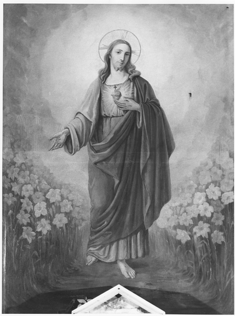 Sacro Cuore di Gesù (dipinto) - ambito laziale (metà sec. XIX)