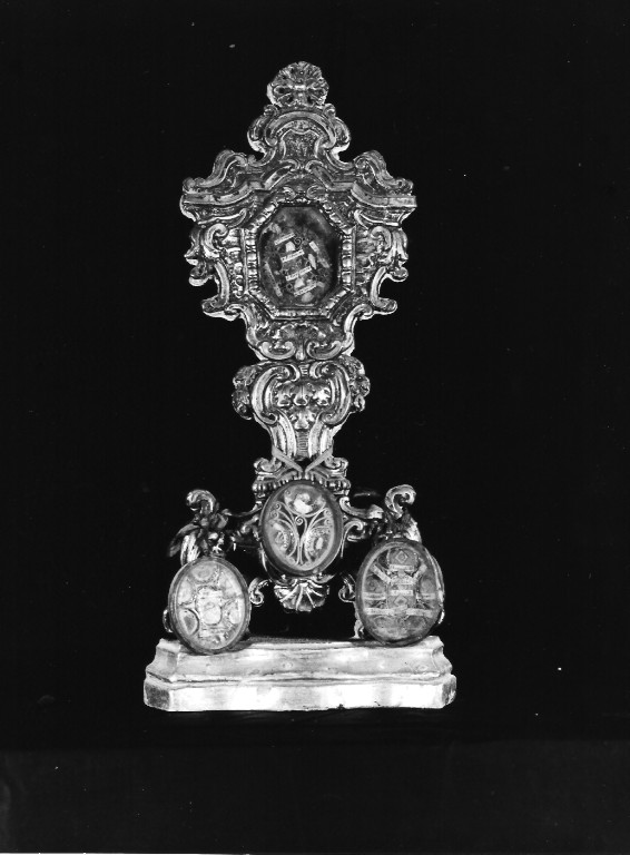 reliquiario - a ostensorio, serie - ambito laziale (sec. XVIII)