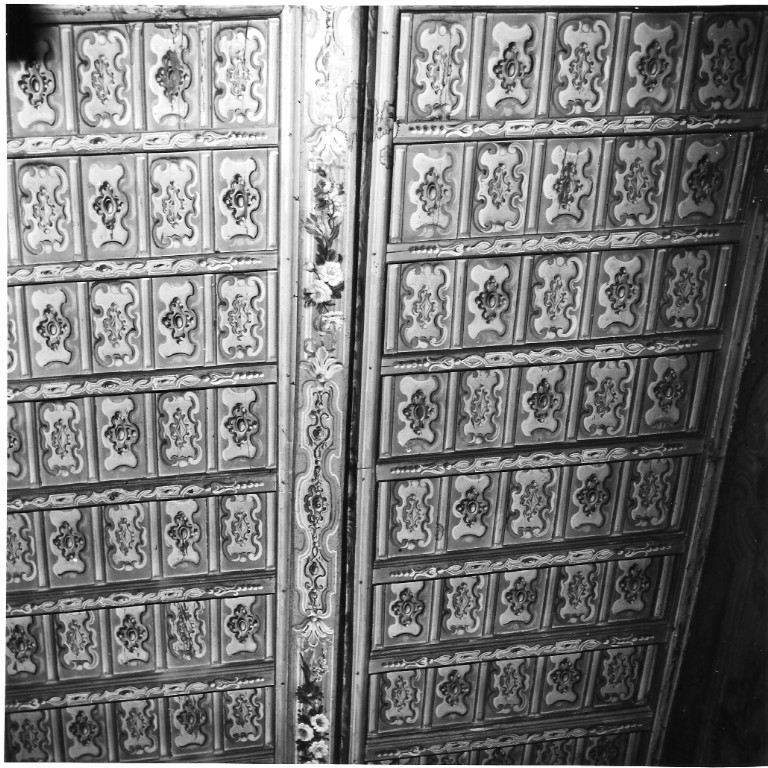 motivi decorativi vegetali (soffitto a cassettoni) - ambito viterbese (fine/inizio secc. XVIII/ XIX)