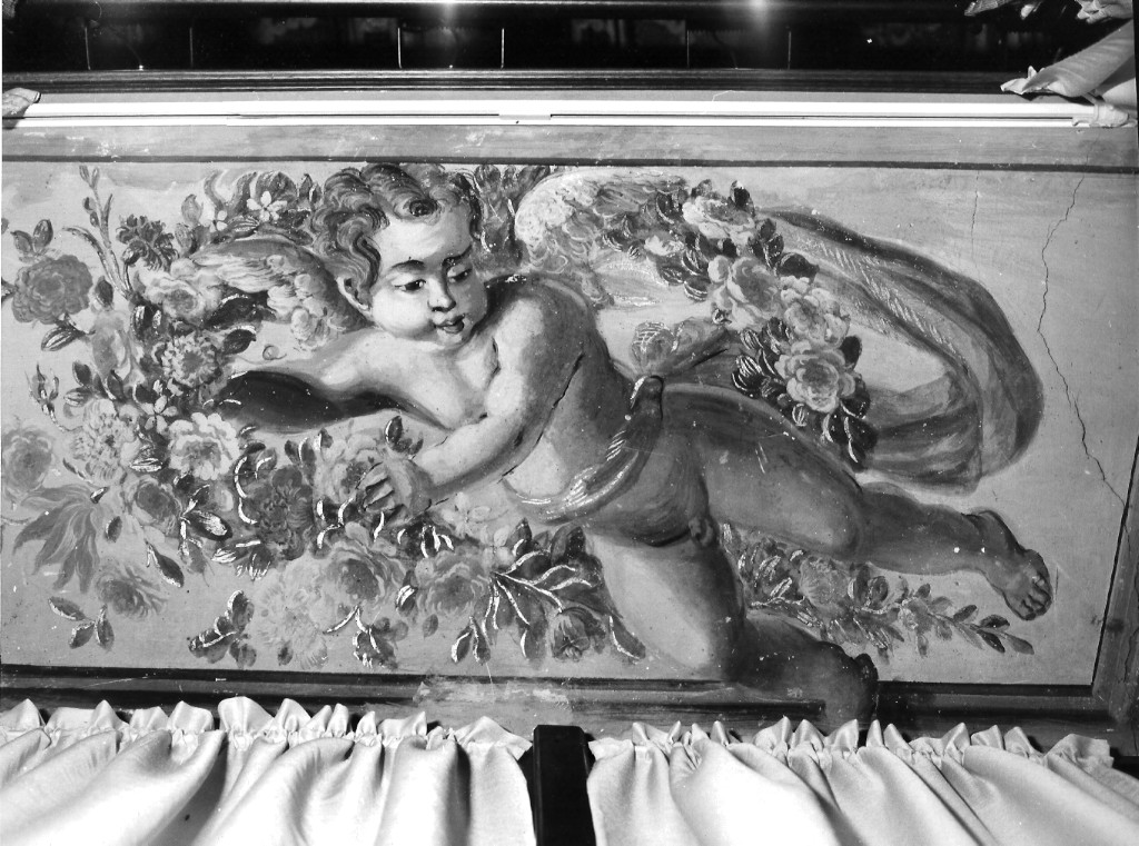 motivi decorativi a festoni con cherubini (dipinto) - ambito viterbese (fine/inizio secc. XVIII/ XIX)