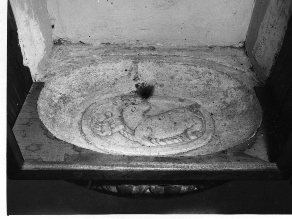 fonte battesimale - a vasca - ambito reatino (sec. XIX)