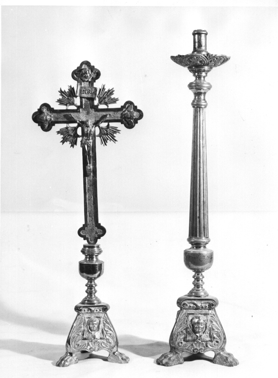 croce d'altare, elemento d'insieme - ambito reatino (fine/inizio secc. XIX/ XX)