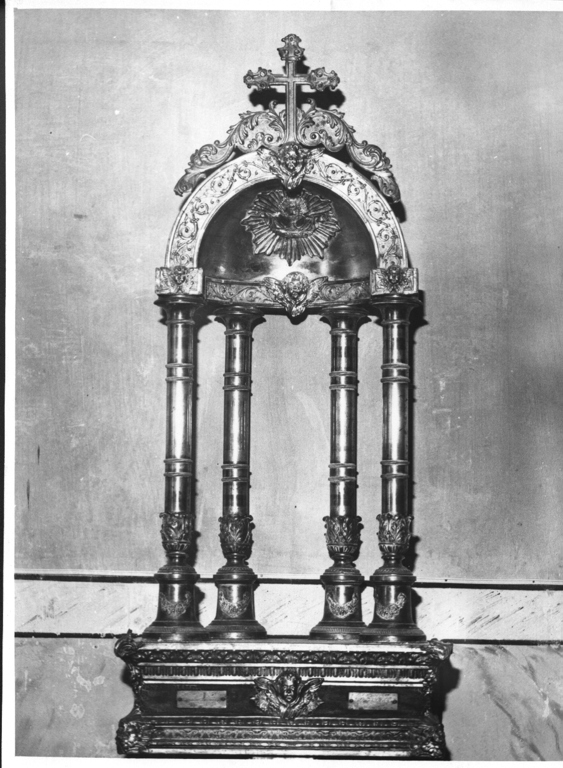 tronetto per esposizione eucaristica - ambito laziale (sec. XX)