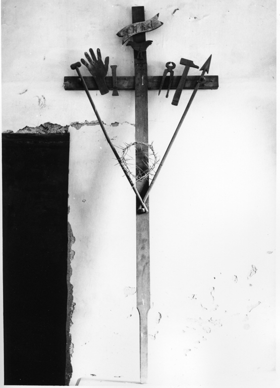 simboli della passione (croce penitenziale) - ambito reatino (fine/inizio secc. XIX/ XX)