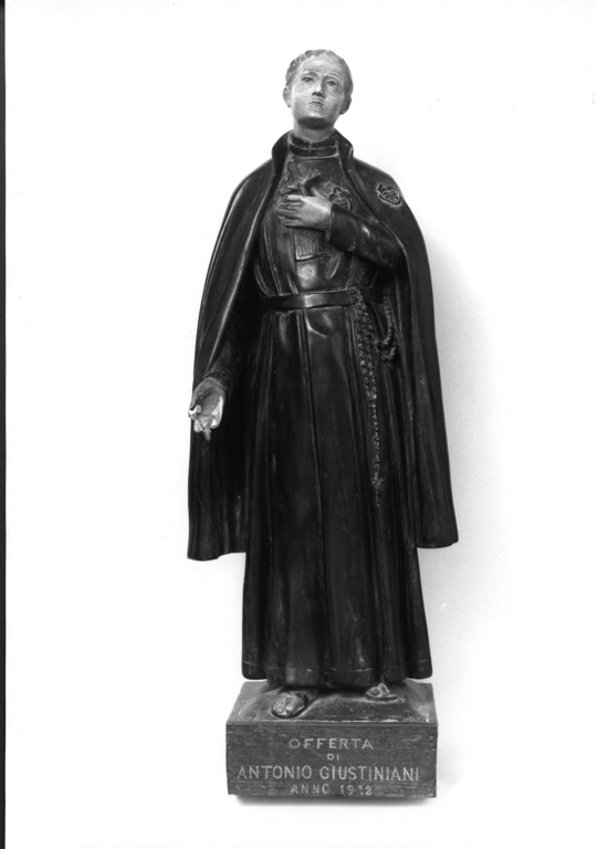 San Gabriele stringe al petto il crocifisso (statua) - produzione laziale (sec. XX)