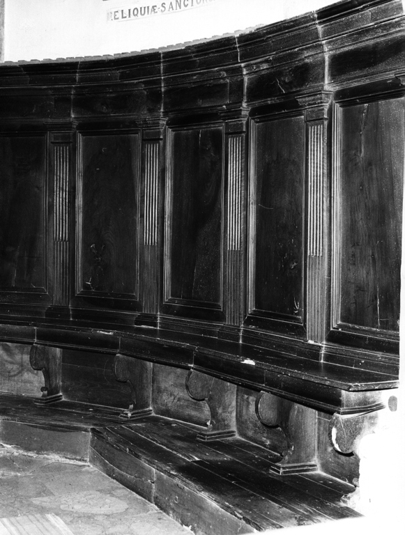 stalli del coro, insieme - ambito viterbese (sec. XVIII)