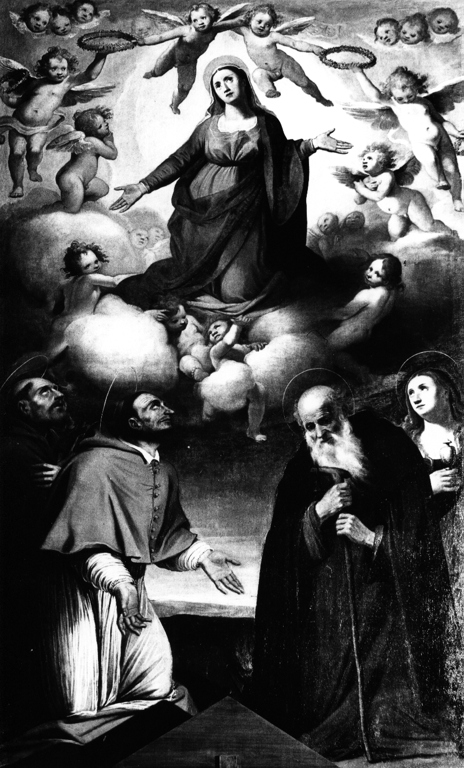 Madonna Assunta tra Santi (dipinto) di Caparozzi Filippo (attribuito) (sec. XVII)