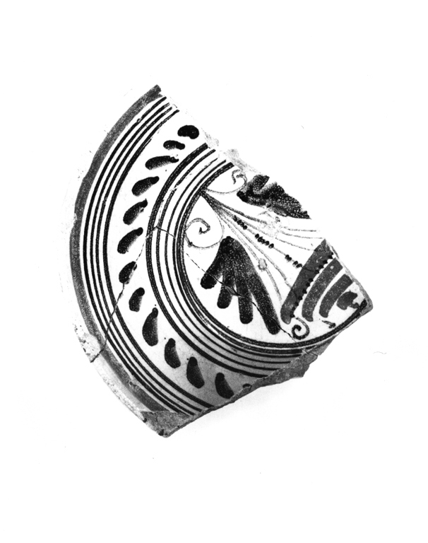 ciotola, elemento d'insieme - manifattura faentina (fine sec. XV)