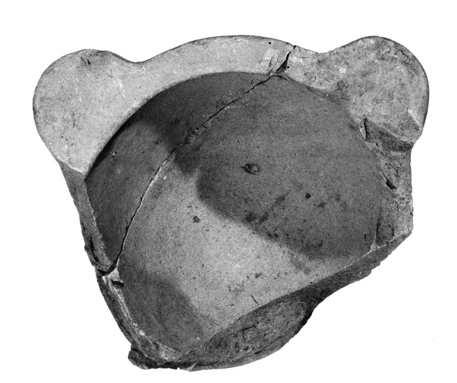 mortaio, frammento - manifattura viterbese (sec. XIV)