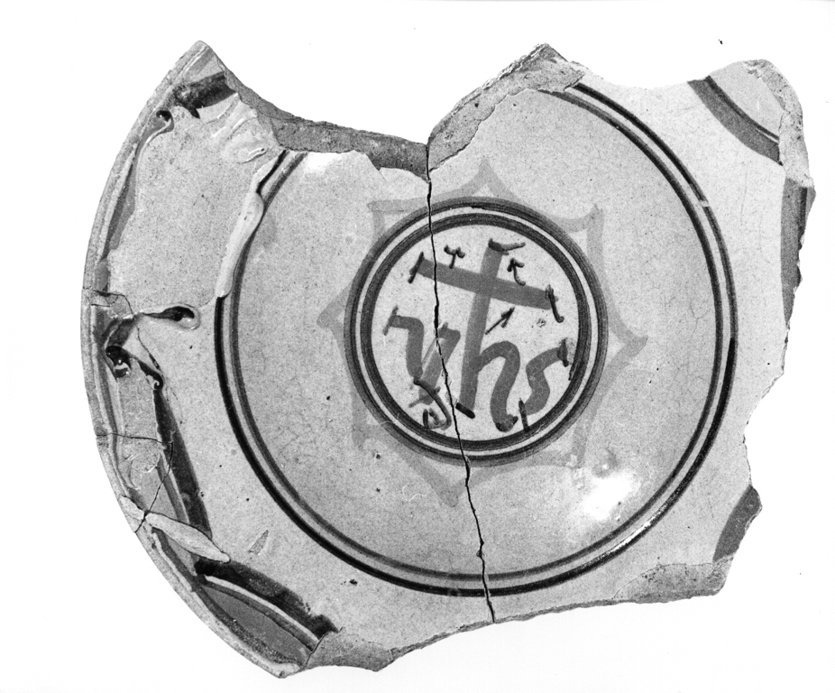 piattello, frammento - manifattura tosco-laziale (inizio sec. XVI)