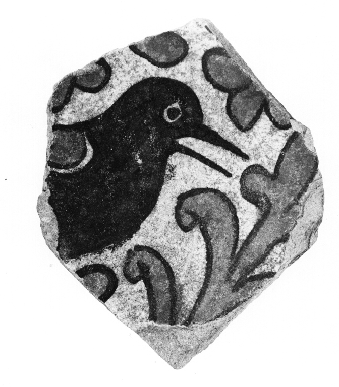 piatto, frammento - manifattura toscana (metà sec. XV)