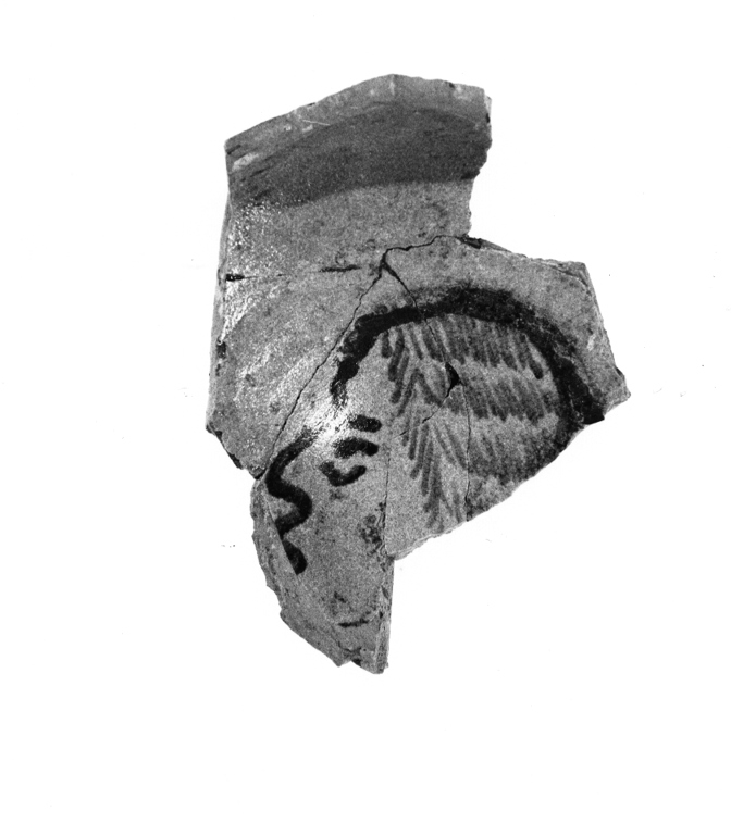 tazza, frammento - manifattura viterbese (fine sec. XIV)