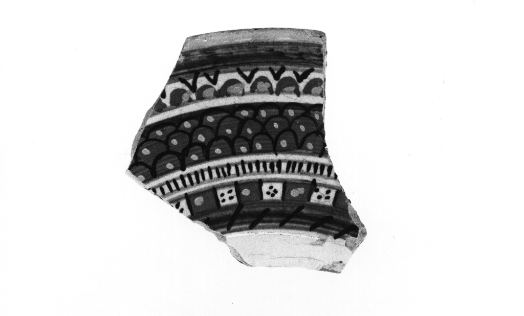 piatto, frammento - manifattura viterbese (sec. XVI)