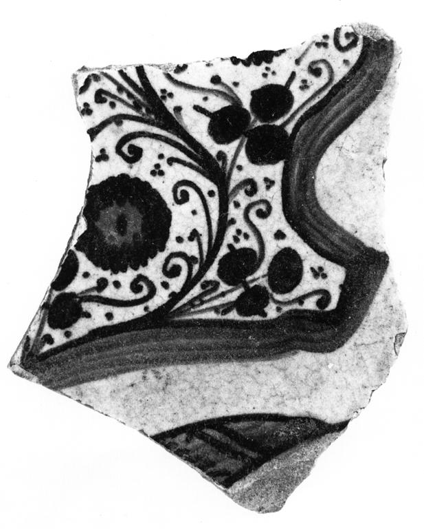 piatto, frammento - manifattura fiorentina (fine sec. XV)