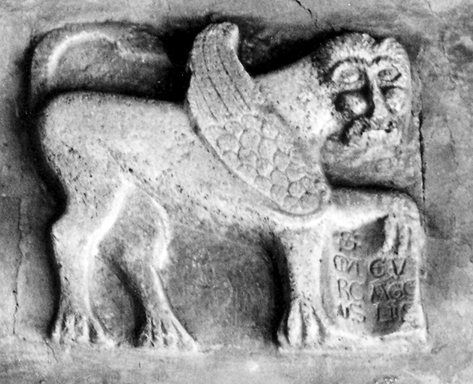simbolo di San Marco: leone (rilievo, frammento) - ambito laziale (sec. XI)
