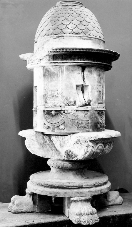 fonte battesimale - ambito laziale (sec. XVI)