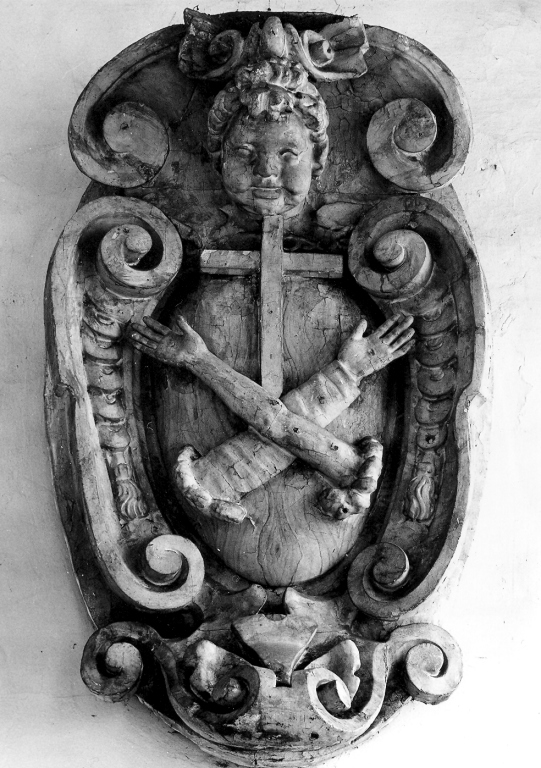 stemma dell'Ordine francescano (rilievo) - ambito laziale (sec. XVI)