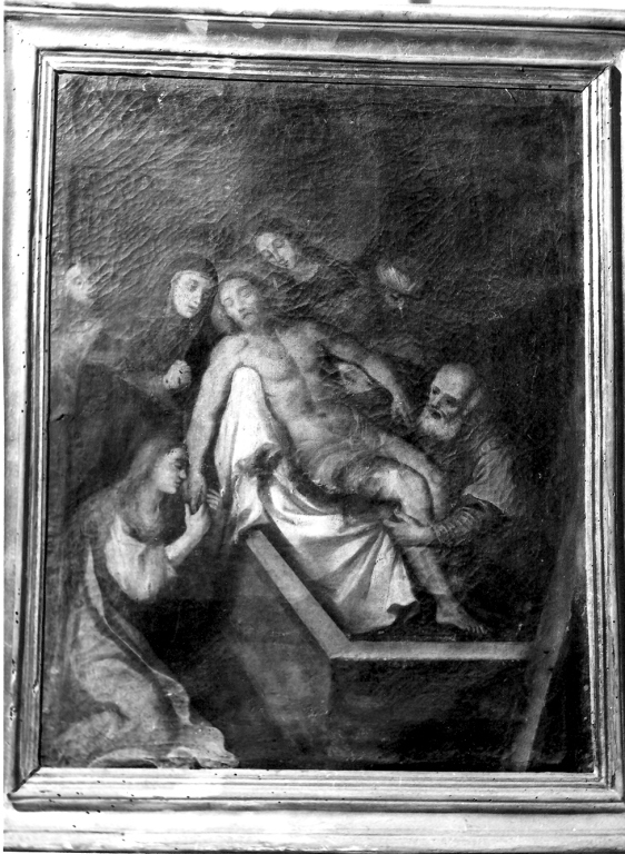 stazione XIV: Gesù deposto nel sepolcro (dipinto) - ambito laziale (sec. XVIII)