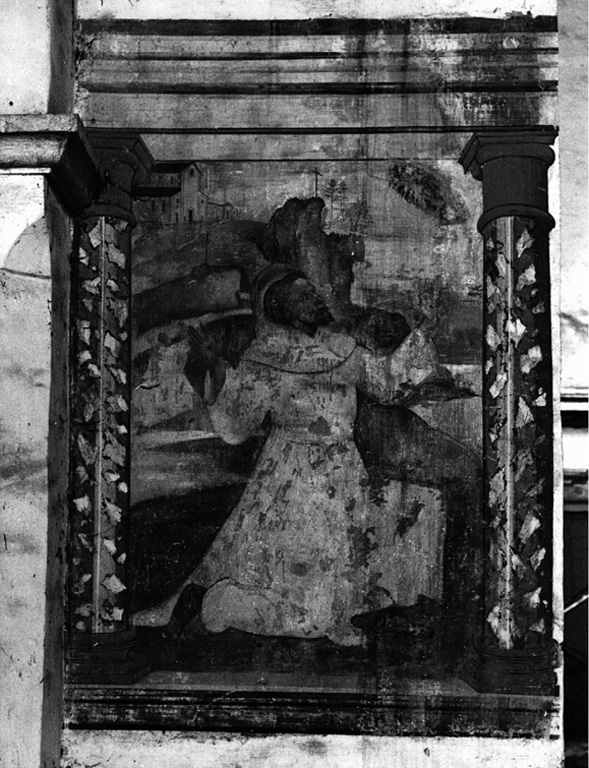 San Francesco d'Assisi riceve le stimmate (dipinto) - ambito laziale (sec. XVII)