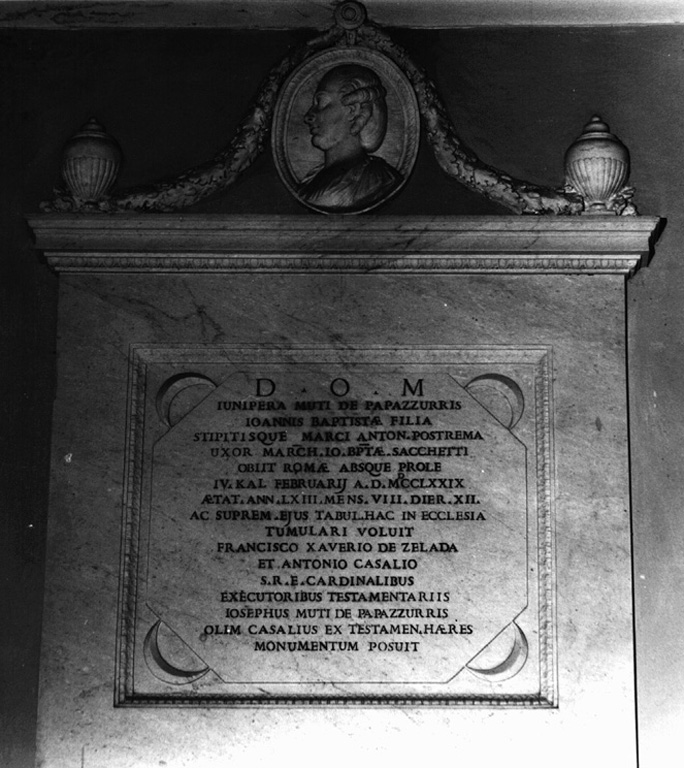 lapide tombale - ambito laziale (sec. XVIII)