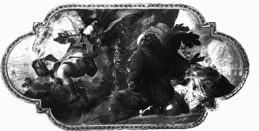 estasi di San Francesco d'Assisi (dipinto) di Corvi Domenico (maniera) (metà sec. XVIII)