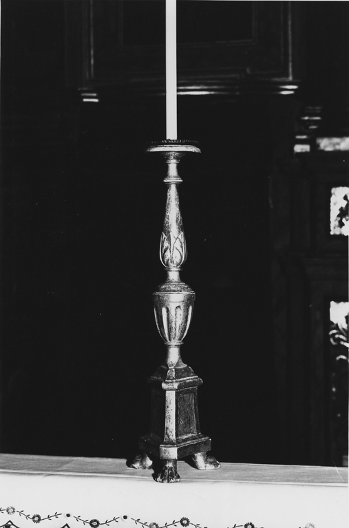 candeliere d'altare, serie - ambito laziale (sec. XIX)