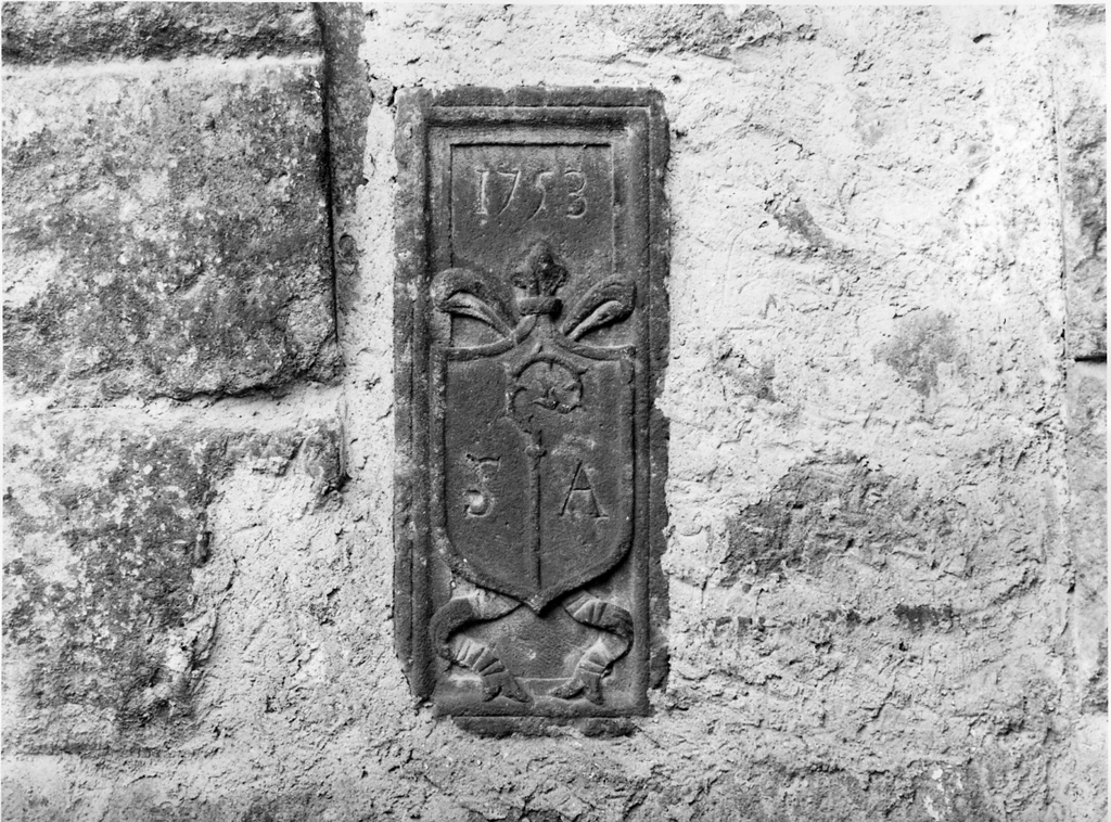 insegne episcopali di Sant'Anselmo (rilievo) - manifattura laziale (sec. XVIII)