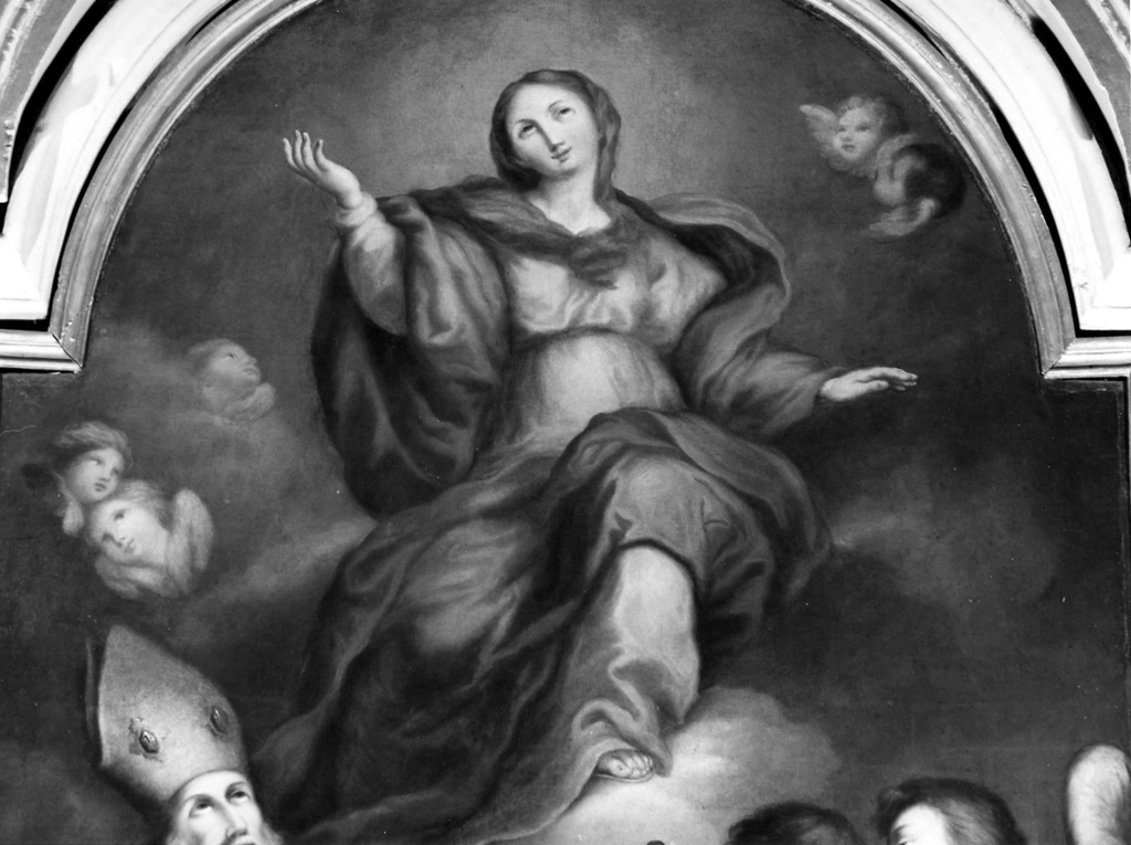 Maria Vergine con Sant'Anselmo vescovo, Tobia e l'arcangelo (dipinto) - ambito Italia centrale (seconda metà sec. XVII)