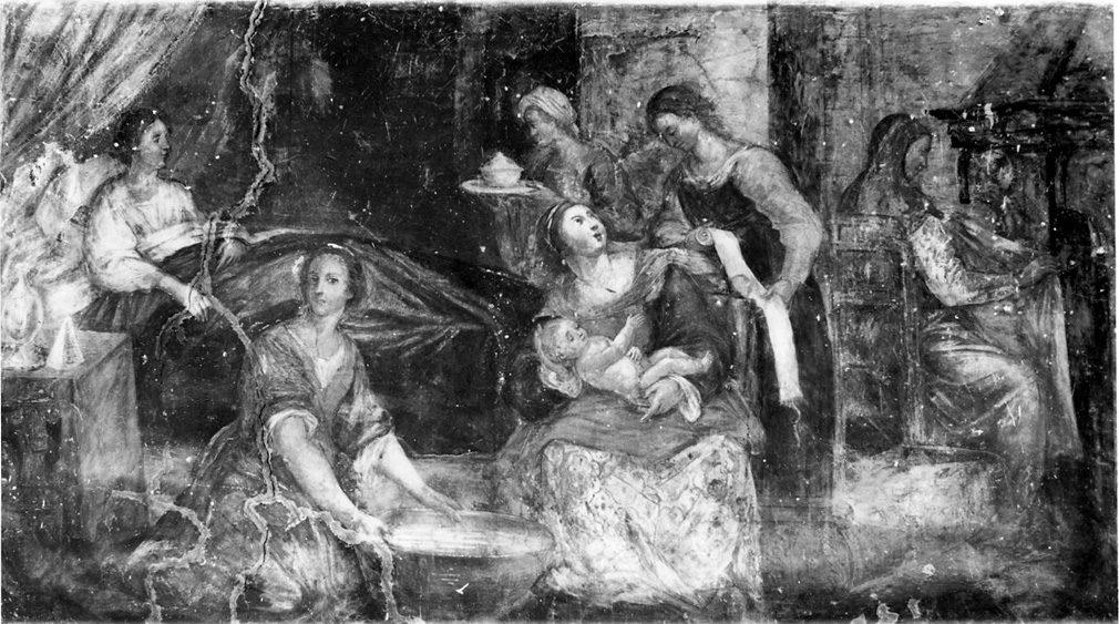 nascita di Maria Vergine (dipinto) - ambito Italia centrale (sec. XVII)