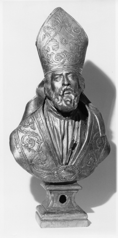 Santo vescovo (reliquiario - a busto) - manifattura laziale (sec. XVIII)