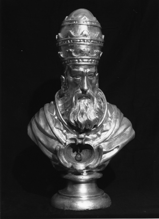 Santo papa (reliquiario - a busto) - manifattura laziale (sec. XVIII)