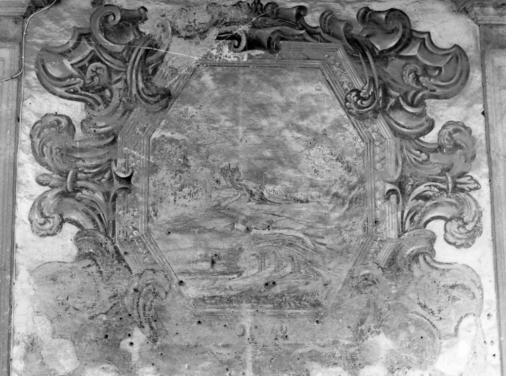 paesaggio con architetture (dipinto) - ambito Italia centrale (primo quarto sec. XVII)