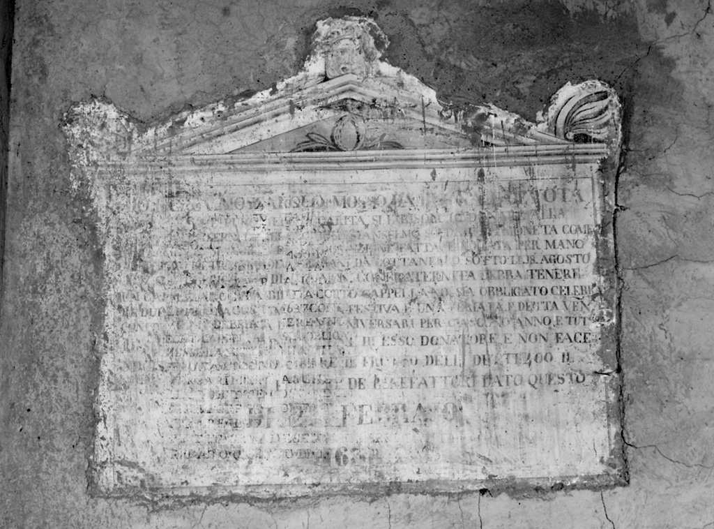 iscrizione dipinta - manifattura laziale (sec. XVII)