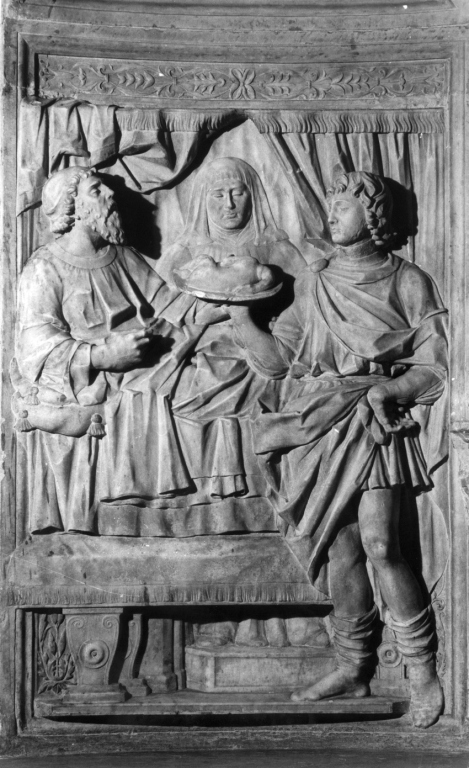 Isacco benedice Giacobbe (rilievo) di Duknovic Ivan detto Giovanni Dalmata (sec. XV)