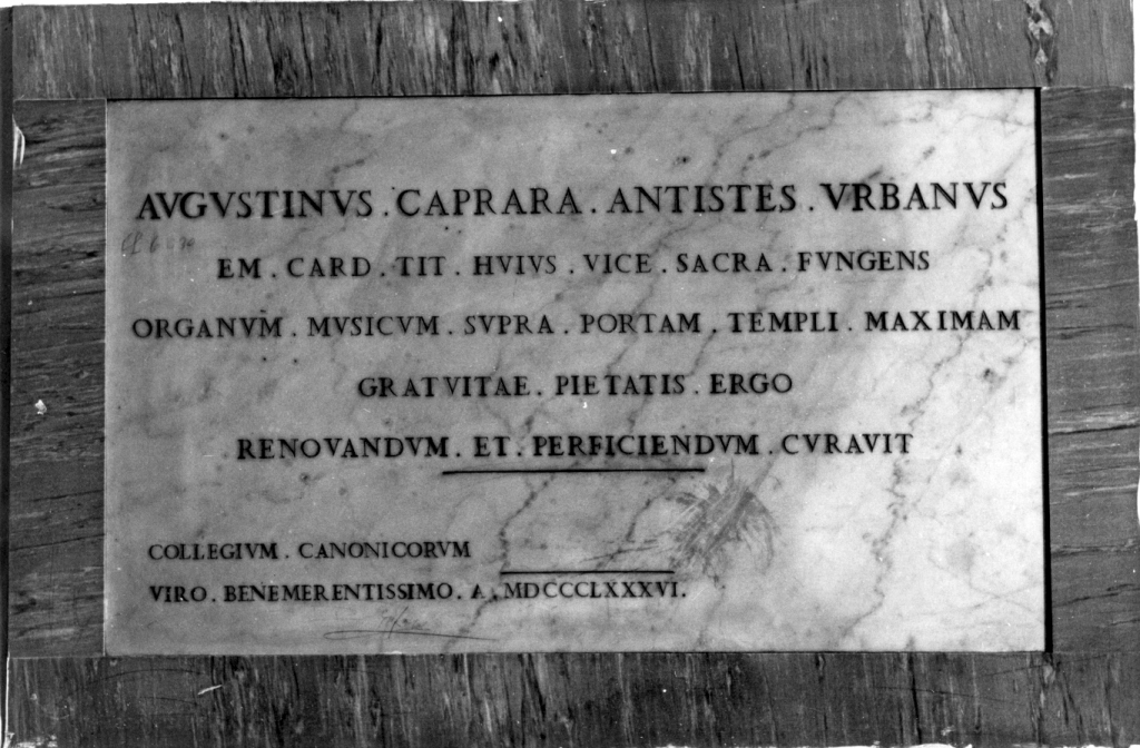 lapide commemorativa - ambito romano (sec. XIX)