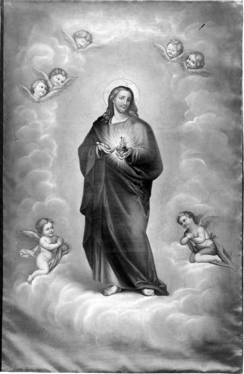 Sacro Cuore di Gesù (dipinto) di Fantini Chiara (sec. XIX)