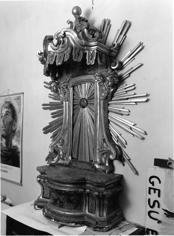 tronetto per esposizione eucaristica - manifattura romana (sec. XVIII)