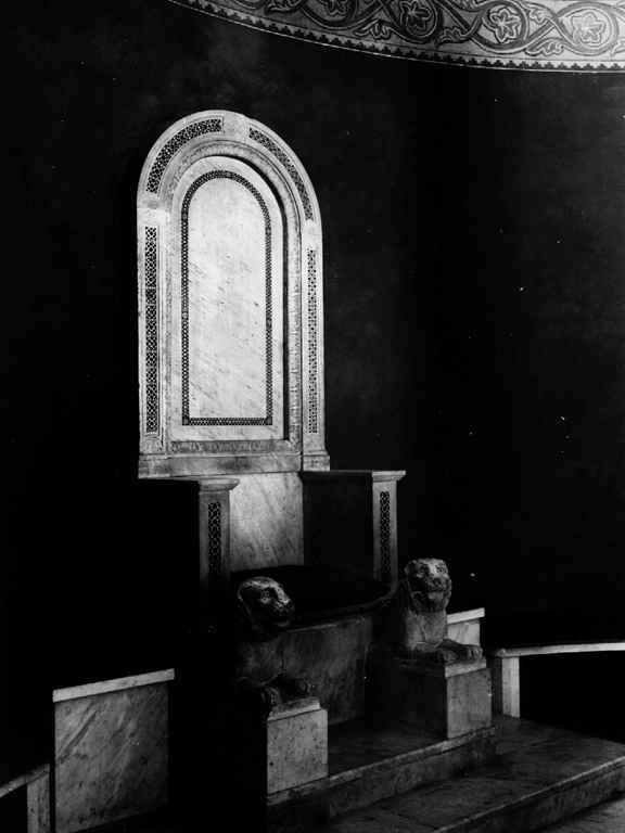 cattedra episcopale - ambito laziale (prima metà, inizio sec. XIII, sec. XX)