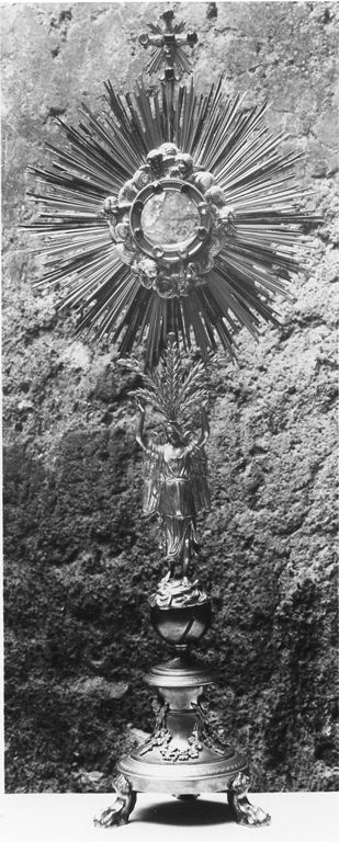 ostensorio - a raggiera - ambito laziale (prima metà sec. XIX)