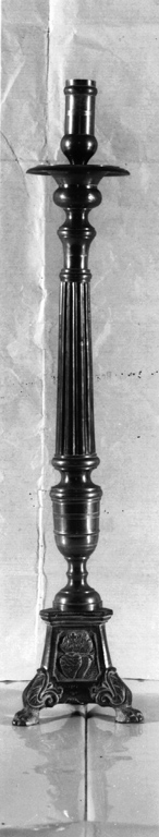 candeliere d'altare, serie - ambito laziale (prima metà sec. XIX)