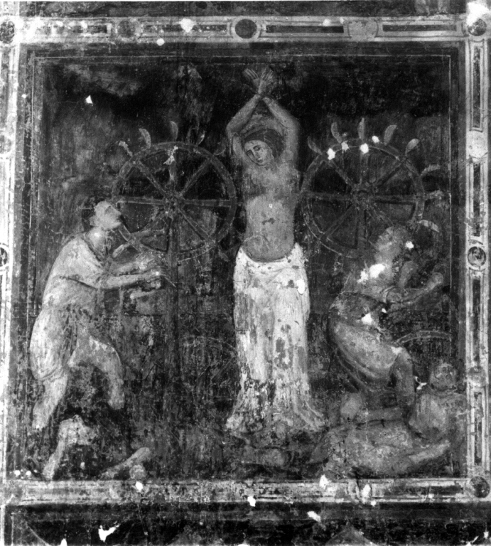 martirio di Santa Caterina d'Alessandria (dipinto, elemento d'insieme) - ambito romano (inizio sec. XIV)