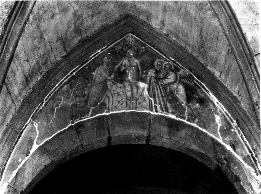 battesimo di Cristo (dipinto) - ambito romano (inizio sec. XIV)