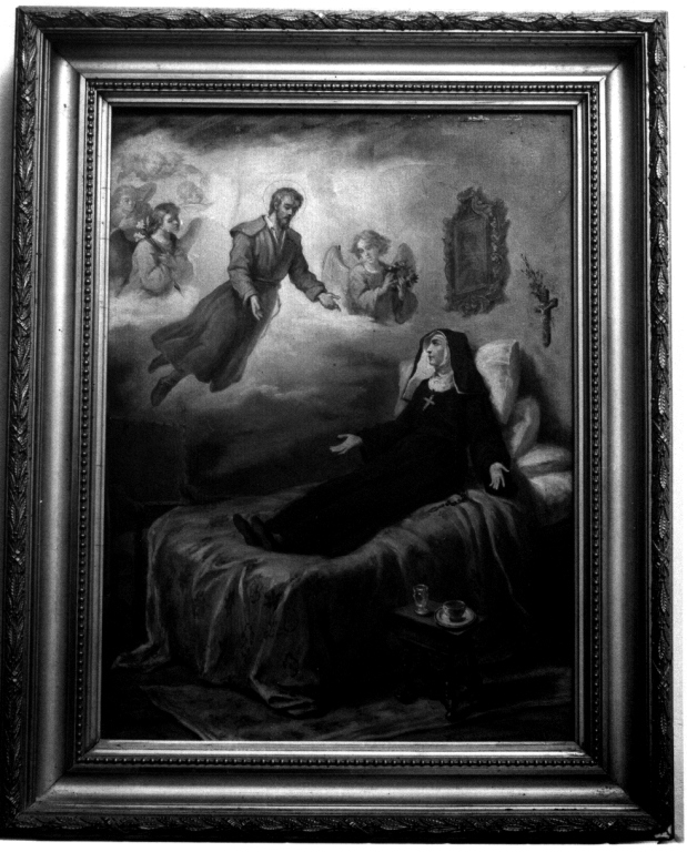 San Benedetto Giuseppe Labre appare a Suor Luisa Gogiatti (dipinto) - ambito viterbese (seconda metà sec. XIX)